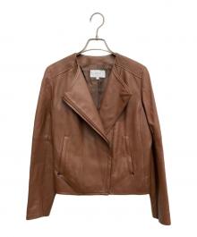 UNTITLED（アンタイトル）の古着「レザージップブルゾン」｜ブラウン