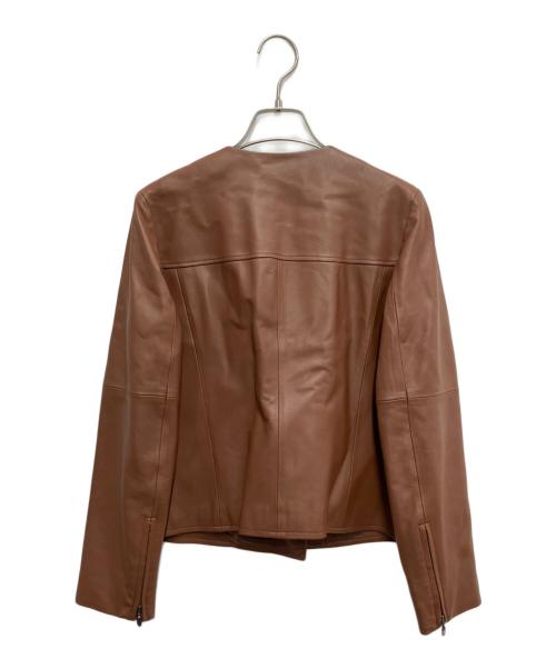 UNTITLED（アンタイトル）UNTITLED (アンタイトル) レザージップブルゾン ブラウン サイズ:2の古着・服飾アイテム
