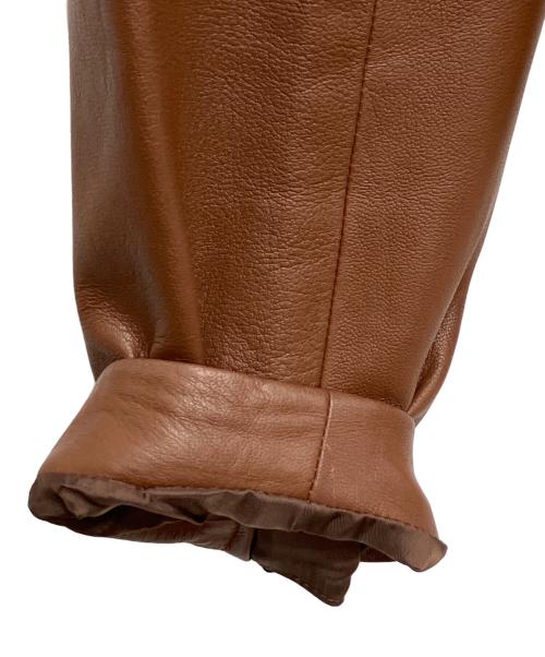 UNTITLED（アンタイトル）UNTITLED (アンタイトル) レザージップブルゾン ブラウン サイズ:2の古着・服飾アイテム