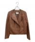 UNTITLED（アンタイトル）の古着「レザージップブルゾン」｜ブラウン