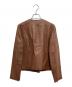 UNTITLED (アンタイトル) レザージップブルゾン ブラウン サイズ:2：10000円
