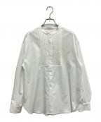 NOLLEY'Sノーリーズ）の古着「ピンタックサテンシャツ」｜ホワイト