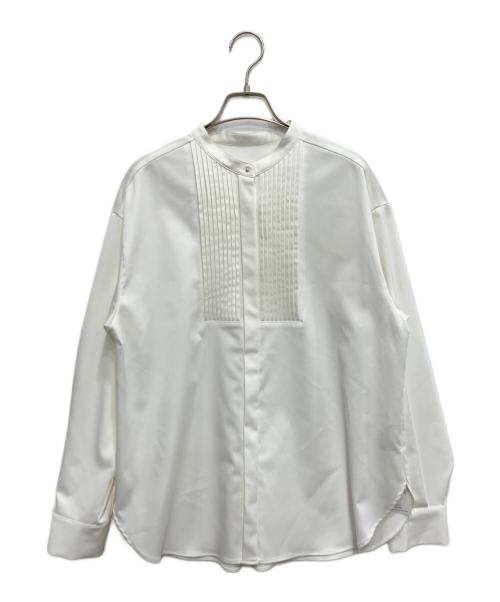 NOLLEY'S（ノーリーズ）NOLLEY'S (ノーリーズ) ピンタックサテンシャツ ホワイト サイズ:38 未使用品の古着・服飾アイテム