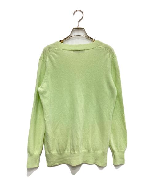 23区（ニジュウサンク）23区 (ニジュウサンク) カシミヤ混ニット グリーン サイズ:38の古着・服飾アイテム