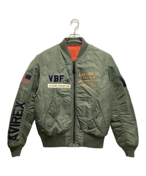 AVIREX（アヴィレックス）AVIREX (アヴィレックス) USS MA-1ボンバージャケット グリーン サイズ:Lの古着・服飾アイテム