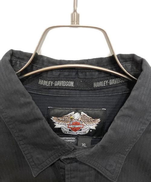 HARLEY-DAVIDSON（ハーレーダビッドソン）HARLEY-DAVIDSON (ハーレーダビッドソン) ワークシャツ ブラック サイズ:XLの古着・服飾アイテム