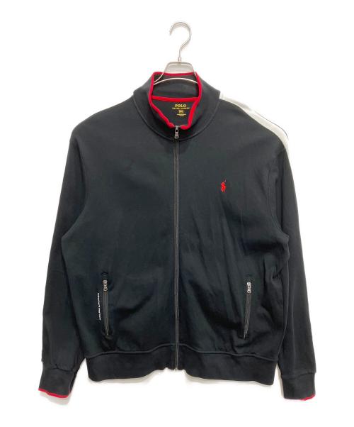 POLO RALPH LAUREN（ポロ・ラルフローレン）POLO RALPH LAUREN (ポロ・ラルフローレン) ジップアップスウェット ブラック サイズ:XXLの古着・服飾アイテム