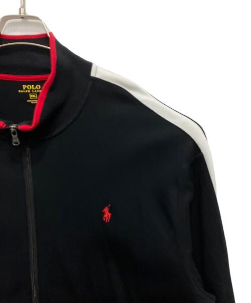POLO RALPH LAUREN（ポロ・ラルフローレン）POLO RALPH LAUREN (ポロ・ラルフローレン) ジップアップスウェット ブラック サイズ:XXLの古着・服飾アイテム