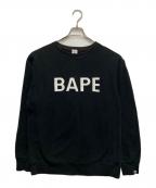 A BATHING APEア ベイシング エイプ）の古着「BAPEプリントスウェット」｜ブラック