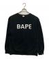 A BATHING APE（ア ベイシング エイプ）の古着「BAPEプリントスウェット」｜ブラック