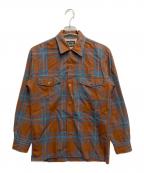 PENNEYSペニーズ）の古着「ヴィンテージオープンカラーシャツ」｜ブラウン