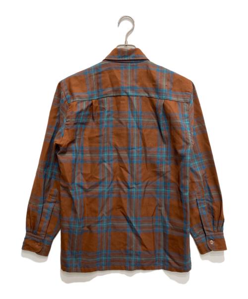 PENNEYS（ペニーズ）PENNEYS (ペニーズ) ヴィンテージオープンカラーシャツ ブラウン サイズ:Sの古着・服飾アイテム