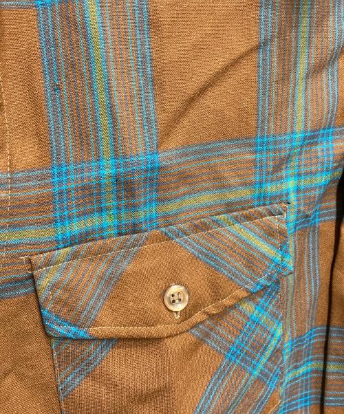 PENNEYS（ペニーズ）PENNEYS (ペニーズ) ヴィンテージオープンカラーシャツ ブラウン サイズ:Sの古着・服飾アイテム