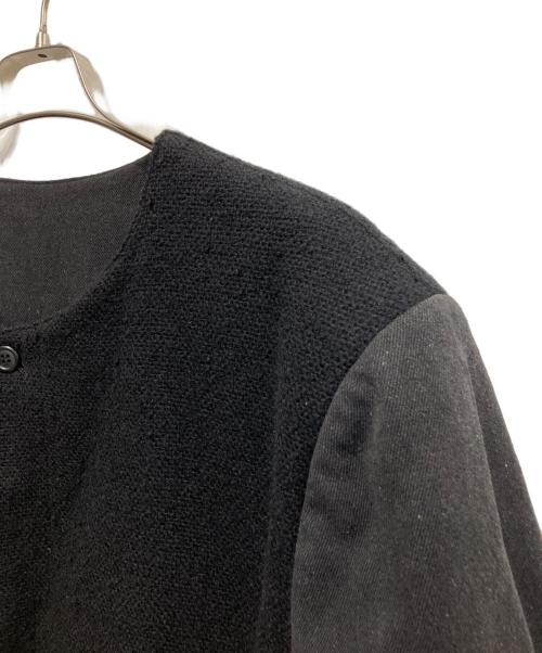 ISSEY MIYAKE（イッセイミヤケ）ISSEY MIYAKE (イッセイミヤケ) パワショルノーカラージャケット ブラック サイズ:不明の古着・服飾アイテム