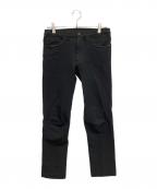 COMME des GARCONS HOMMEコムデギャルソン オム）の古着「ポリ縮絨スリムパンツ」｜ブラック