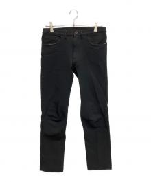 COMME des GARCONS HOMME（コムデギャルソン オム）の古着「ポリ縮絨スリムパンツ」｜ブラック