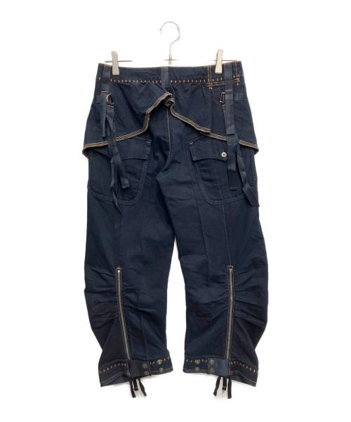 MARITHE+FRANCOIS GIRBAUD（マリテフランソワジルボー）MARITHE+FRANCOIS GIRBAUD (マリテフランソワジルボー) レイヤード立体裁断デニム インディゴ サイズ:Mの古着・服飾アイテム