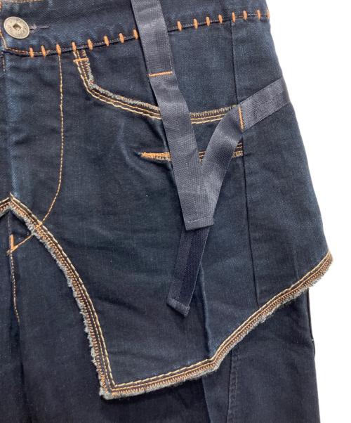 MARITHE+FRANCOIS GIRBAUD（マリテフランソワジルボー）MARITHE+FRANCOIS GIRBAUD (マリテフランソワジルボー) レイヤード立体裁断デニム インディゴ サイズ:Mの古着・服飾アイテム