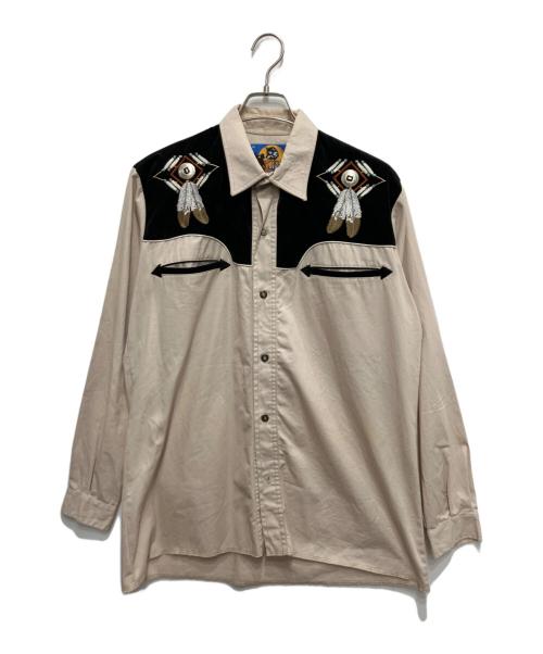 LOBO RIDER'S（ロボライダース）LOBO RIDER'S (ロボライダース) ウエスタンシャツ ベージュ サイズ:Mの古着・服飾アイテム
