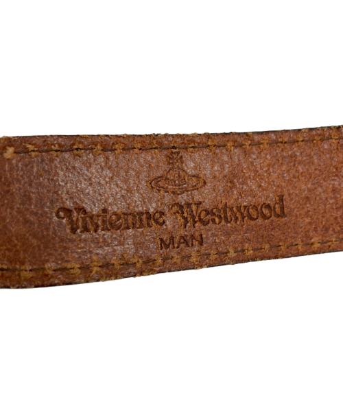 Vivienne Westwood man（ヴィヴィアン ウェストウッド マン）Vivienne Westwood man (ヴィヴィアン ウェストウッド マン) レザーベルト ブラウン サイズ:81cm(W32)の古着・服飾アイテム