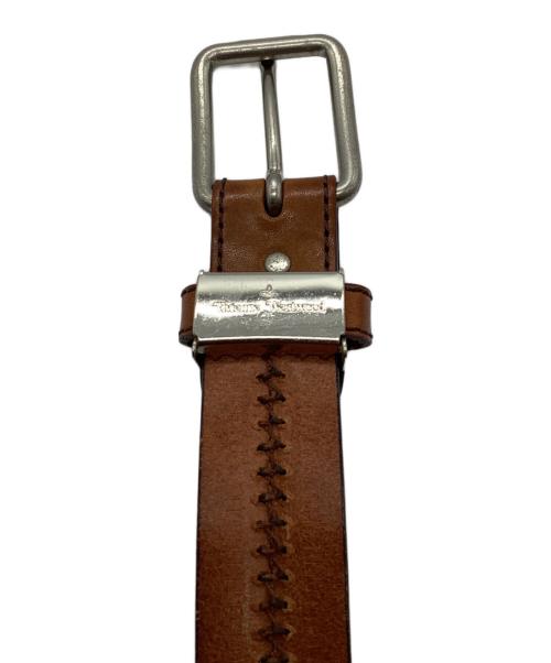 Vivienne Westwood man（ヴィヴィアン ウェストウッド マン）Vivienne Westwood man (ヴィヴィアン ウェストウッド マン) レザーベルト ブラウン サイズ:81cm(W32)の古着・服飾アイテム