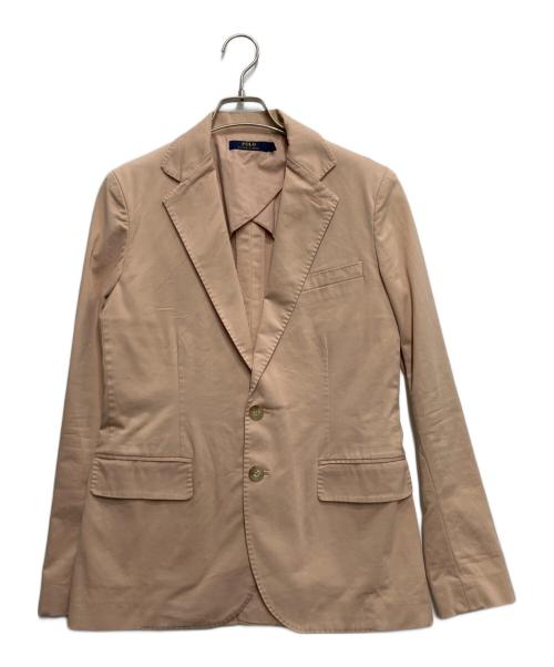 POLO RALPH LAUREN（ポロ・ラルフローレン）POLO RALPH LAUREN (ポロ・ラルフローレン) コットンテーラードジャケット ベージュ サイズ:2の古着・服飾アイテム