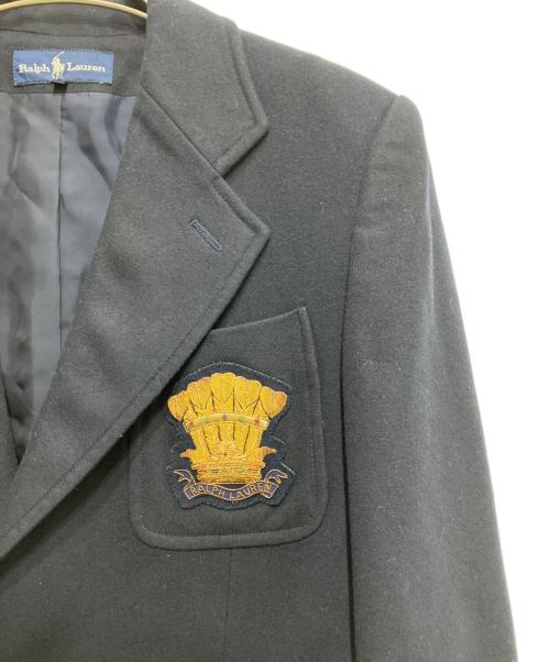 POLO RALPH LAUREN（ポロ・ラルフローレン）POLO RALPH LAUREN (ポロ・ラルフローレン) ワッペン付ブレザー ネイビー サイズ:9の古着・服飾アイテム