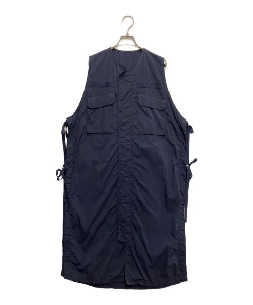 BEAMS BOY（ビームスボーイ）BEAMS BOY (ビームスボーイ) ミリタリー サイドリボン ノースリーブ ワンピース ネイビー サイズ:不明の古着・服飾アイテム