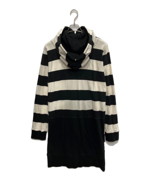 NOZOMI ISHIGURO（ノゾミイシグロ）NOZOMI ISHIGURO (ノゾミイシグロ) パーカーワンピース ブラック×ホワイト サイズ:Mの古着・服飾アイテム