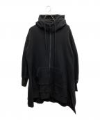 REGULATION Yohji Yamamotoレギュレーションヨウジヤマモト）の古着「LONG ZIP-UP HOODIE」｜ブラック