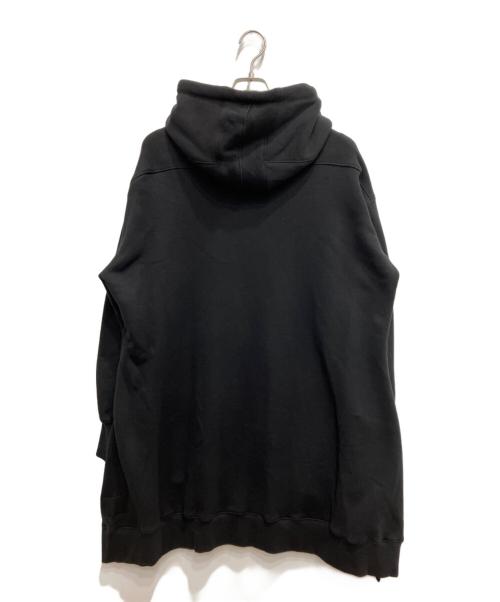 REGULATION Yohji Yamamoto（レギュレーションヨウジヤマモト）REGULATION Yohji Yamamoto (レギュレーションヨウジヤマモト) LONG ZIP-UP HOODIE ブラック サイズ:2の古着・服飾アイテム