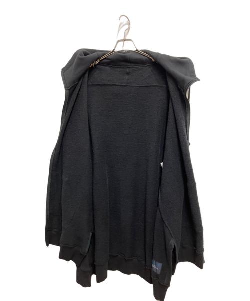 REGULATION Yohji Yamamoto（レギュレーションヨウジヤマモト）REGULATION Yohji Yamamoto (レギュレーションヨウジヤマモト) LONG ZIP-UP HOODIE ブラック サイズ:2の古着・服飾アイテム