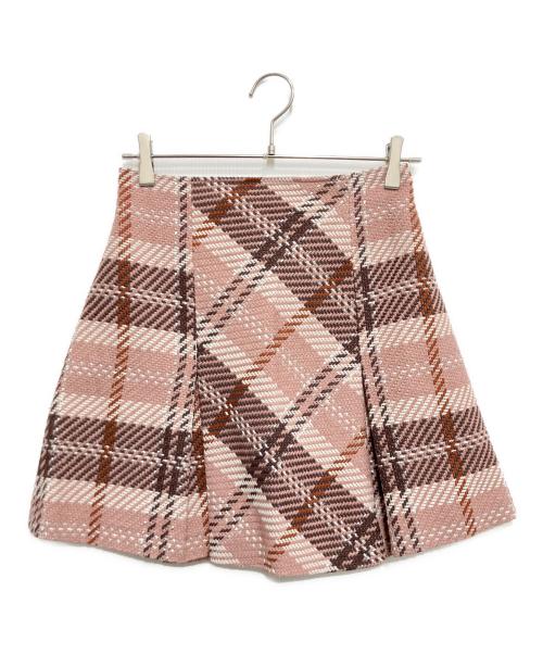 Snidel（スナイデル）Snidel (スナイデル) ロービングチェックミニスカート ピンク サイズ:2の古着・服飾アイテム