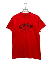 FRUIT OF THE LOOM（フルーツオブザルーム）の古着「CBGBプリントTシャツ」｜レッド