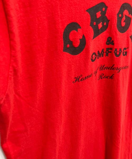 FRUIT OF THE LOOM（フルーツオブザルーム）FRUIT OF THE LOOM (フルーツオブザルーム) CBGBプリントTシャツ レッド サイズ:Mの古着・服飾アイテム