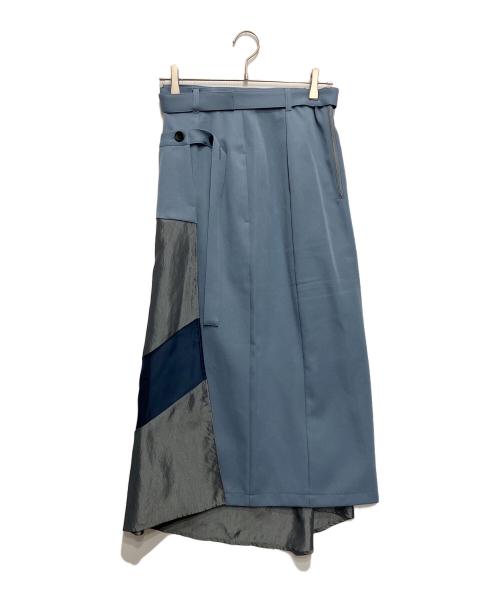 UNITED TOKYO（ユナイテッドトーキョー）UNITED TOKYO (ユナイテッドトーキョー) ランダムブロッキングスカート ブルー サイズ:2の古着・服飾アイテム