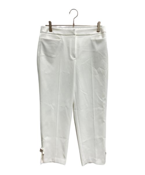 TO BE CHIC（トゥービーシック）TO BE CHIC (トゥービーシック) ボディシェルスリムパンツ ホワイト サイズ:44の古着・服飾アイテム