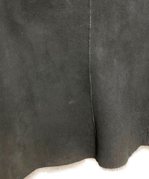 ISAAC SELLAM EXPERIENCE（アイザックセラム エクスペリエンス）ISAAC SELLAM EXPERIENCE (アイザックセラム エクスペリエンス) レザー切替ムートンジャケット ブラック サイズ:38の古着・服飾アイテム