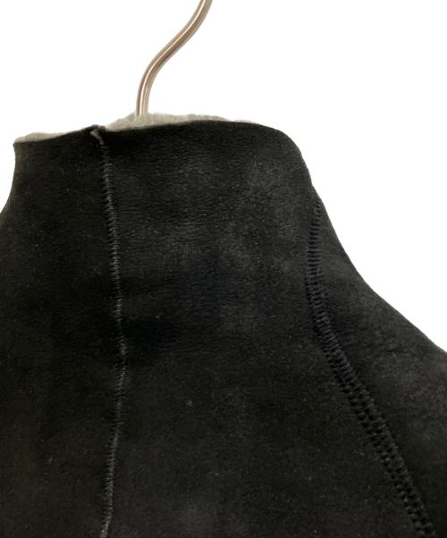 ISAAC SELLAM EXPERIENCE（アイザックセラム エクスペリエンス）ISAAC SELLAM EXPERIENCE (アイザックセラム エクスペリエンス) レザー切替ムートンジャケット ブラック サイズ:38の古着・服飾アイテム