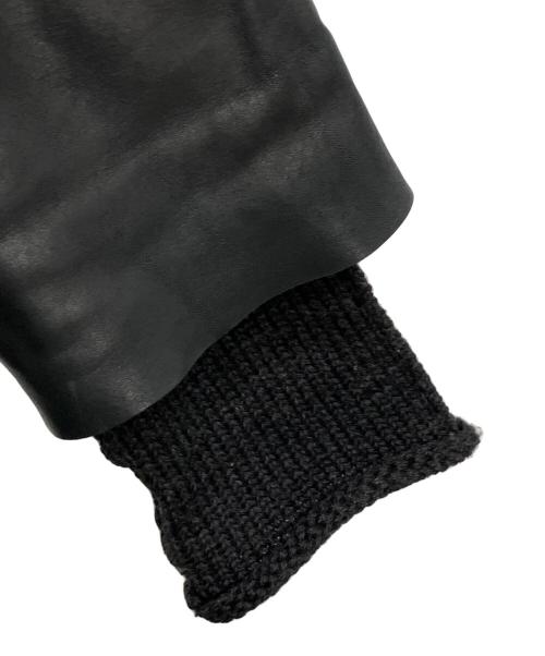 ISAAC SELLAM EXPERIENCE（アイザックセラム エクスペリエンス）ISAAC SELLAM EXPERIENCE (アイザックセラム エクスペリエンス) レザー切替ムートンジャケット ブラック サイズ:38の古着・服飾アイテム