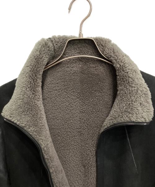 ISAAC SELLAM EXPERIENCE（アイザックセラム エクスペリエンス）ISAAC SELLAM EXPERIENCE (アイザックセラム エクスペリエンス) レザー切替ムートンジャケット ブラック サイズ:38の古着・服飾アイテム