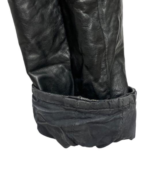 LAYER-0（レイヤーゼロ）LAYER-0 (レイヤーゼロ) レザー シングル ライダースジャケット ブラック サイズ:46の古着・服飾アイテム