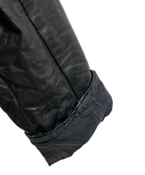 LAYER-0（レイヤーゼロ）LAYER-0 (レイヤーゼロ) レザー シングル ライダースジャケット ブラック サイズ:46の古着・服飾アイテム
