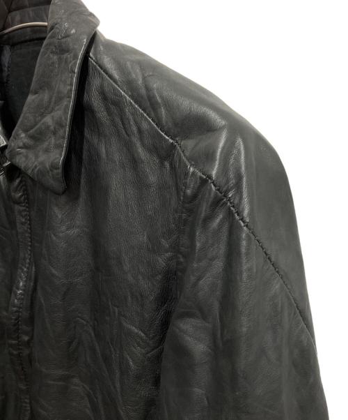 LAYER-0（レイヤーゼロ）LAYER-0 (レイヤーゼロ) レザー シングル ライダースジャケット ブラック サイズ:46の古着・服飾アイテム