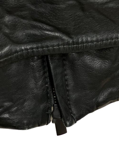 LAYER-0（レイヤーゼロ）LAYER-0 (レイヤーゼロ) レザー シングル ライダースジャケット ブラック サイズ:46の古着・服飾アイテム