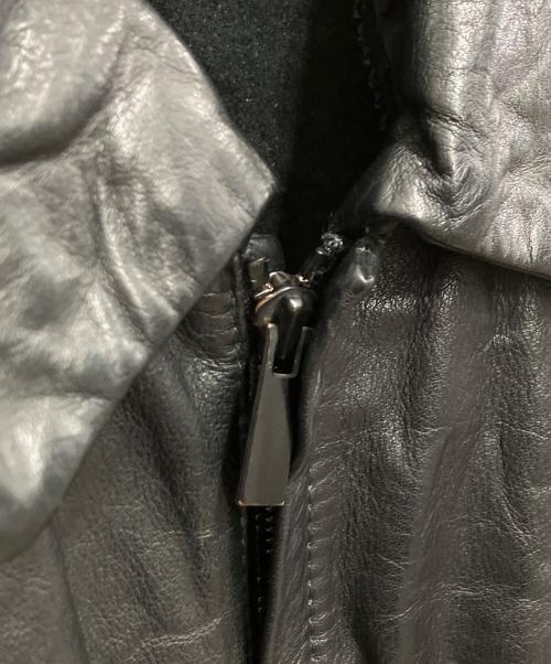 LAYER-0（レイヤーゼロ）LAYER-0 (レイヤーゼロ) レザー シングル ライダースジャケット ブラック サイズ:46の古着・服飾アイテム