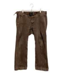 BEAUGAN（ボーガン）の古着「刺し子泥染ワークパンツ」｜ブラウン