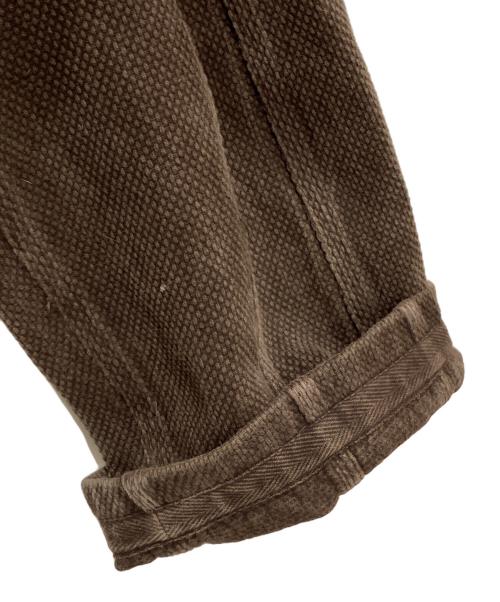 BEAUGAN（ボーガン）BEAUGAN (ボーガン) 刺し子泥染ワークパンツ ブラウン サイズ:不明の古着・服飾アイテム