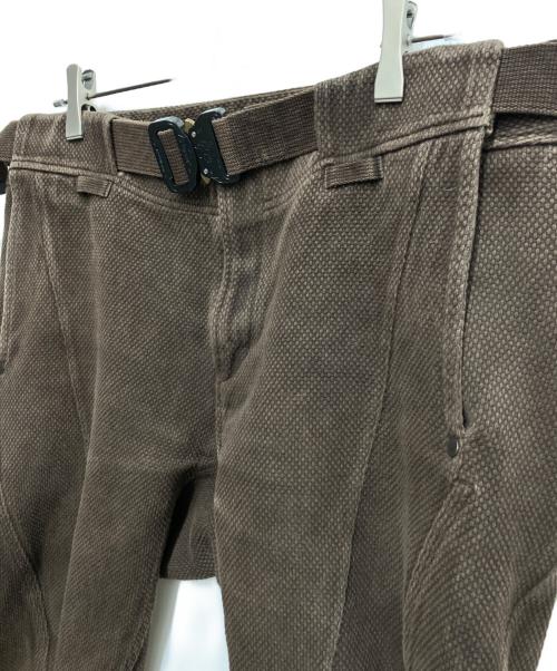 BEAUGAN（ボーガン）BEAUGAN (ボーガン) 刺し子泥染ワークパンツ ブラウン サイズ:不明の古着・服飾アイテム