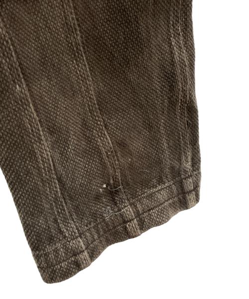 BEAUGAN（ボーガン）BEAUGAN (ボーガン) 刺し子泥染ワークパンツ ブラウン サイズ:不明の古着・服飾アイテム